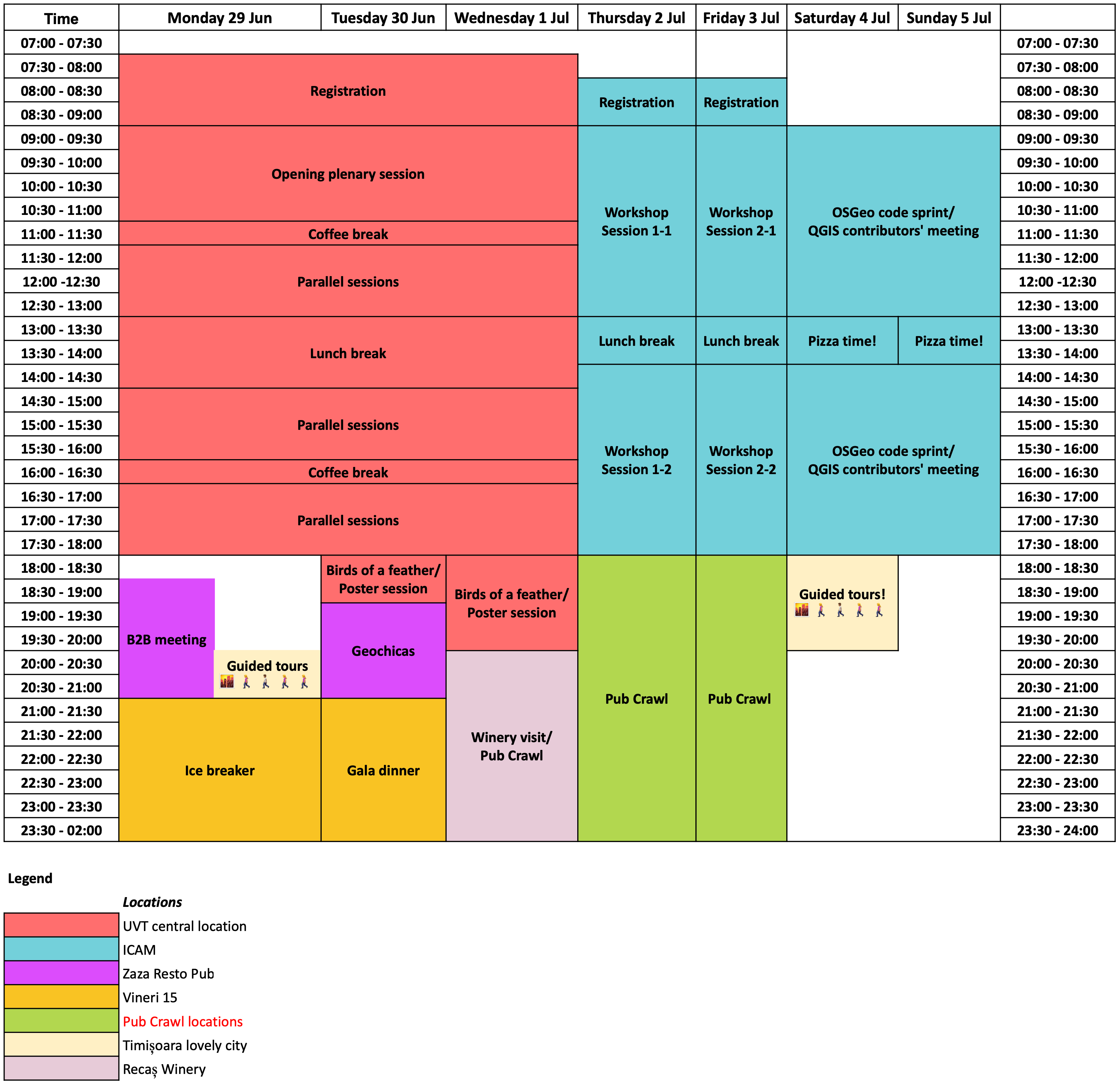 FOSS4G Europe 2026 schedule